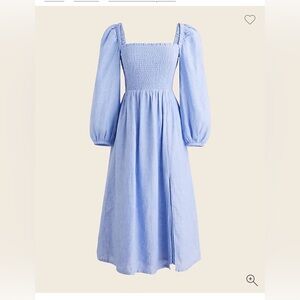 J Crew Linen Day Dream Dress French Blue, Size S
